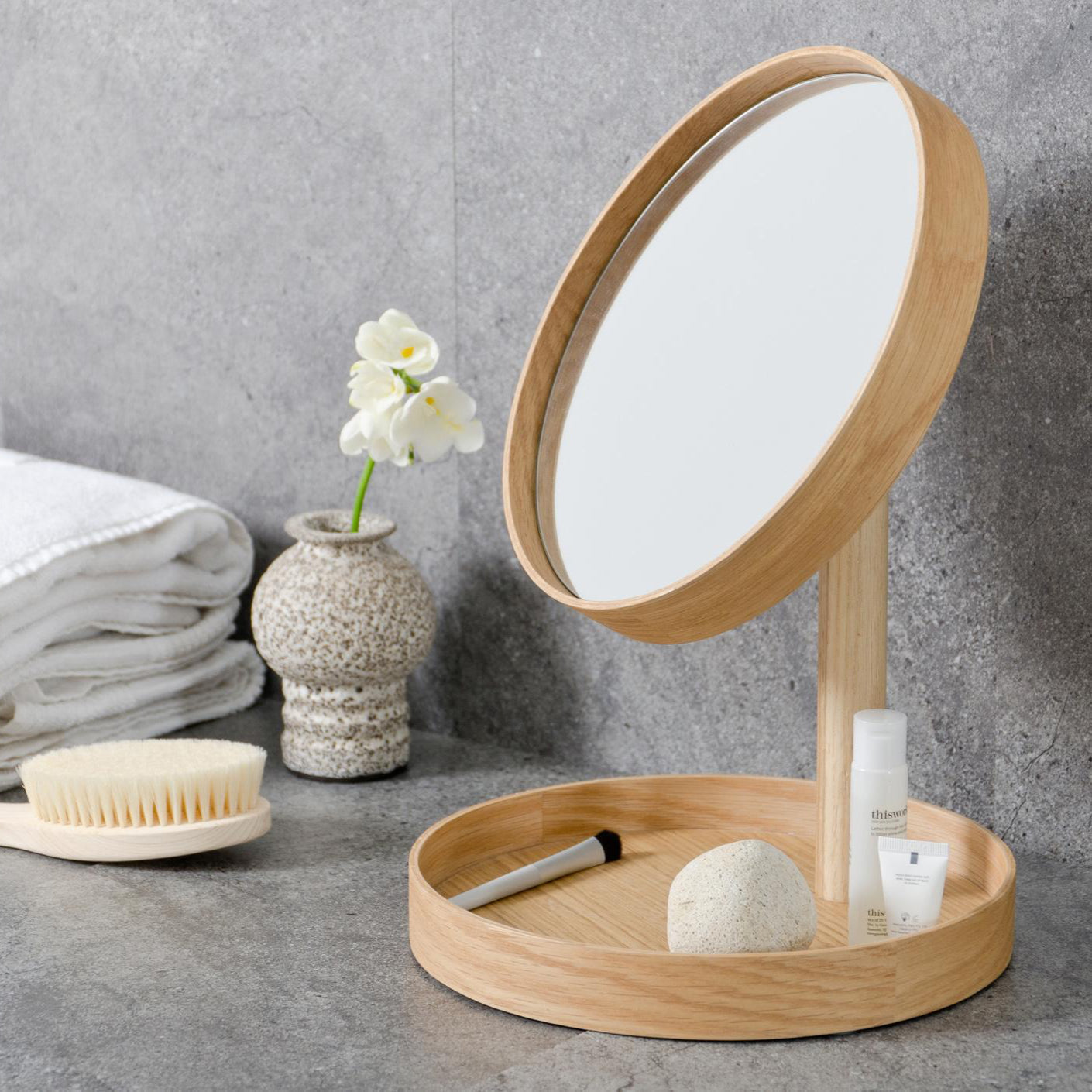 Wireworks Magnify Mirror Look Oak