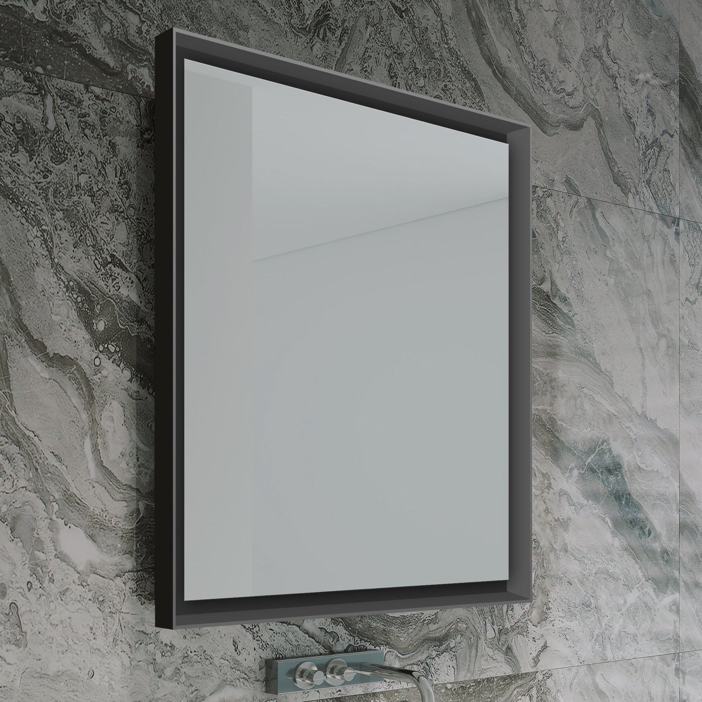 Origins Living Brooklyn Mirror 75 75x90cm Matt Black
