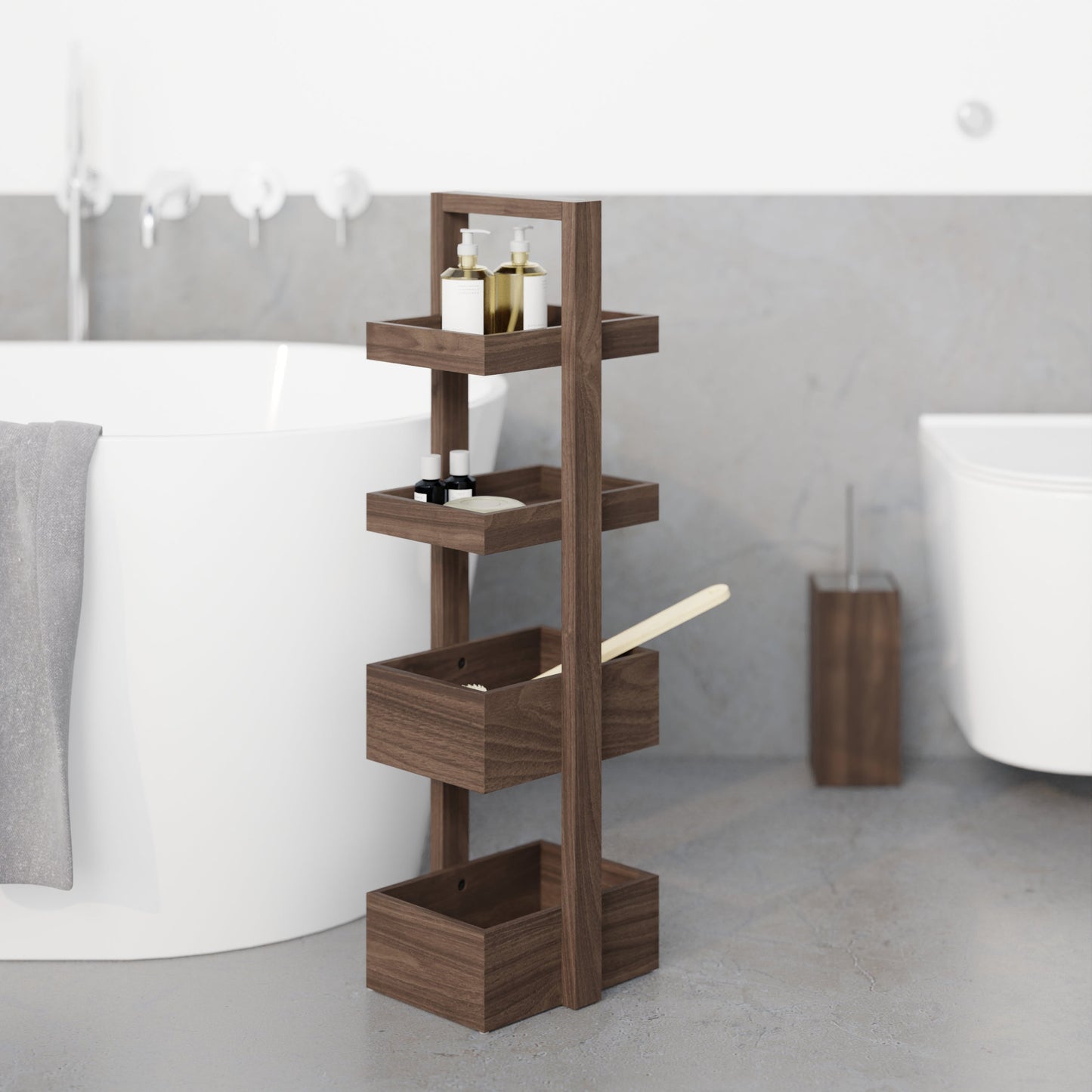 Wireworks Caddy 4 Tray Yoku Walnut