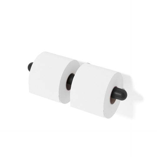 Wireworks Toilet Roll Holder Double Yoku Dark Oak