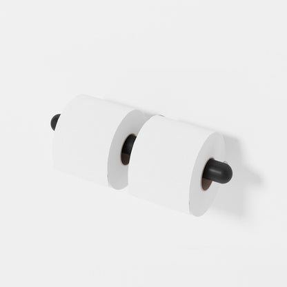 Wireworks Toilet Roll Holder Double Yoku Dark Oak