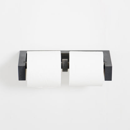 Wireworks Toilet Roll Holder Double Dark Oak