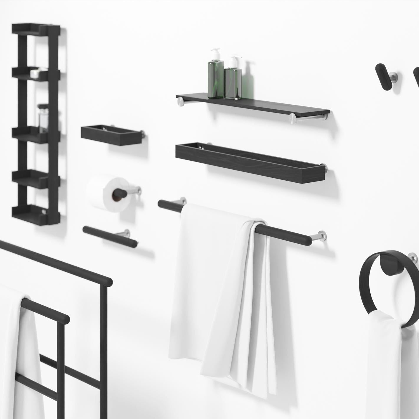 Wireworks Toilet Roll Holder Double Yoku Dark Oak