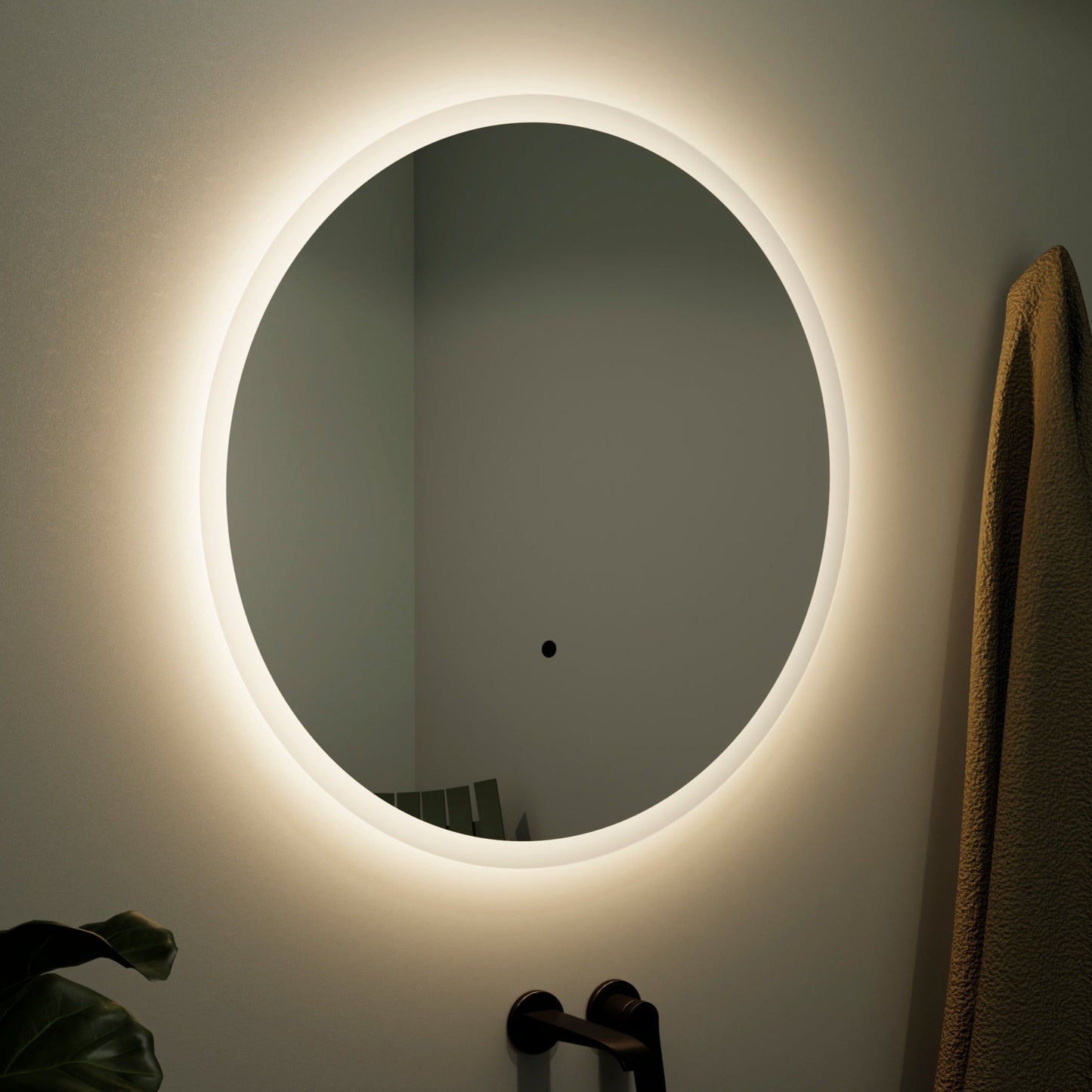 Origins Living Edison Led Illuminated Round Mirror 120 1200mm