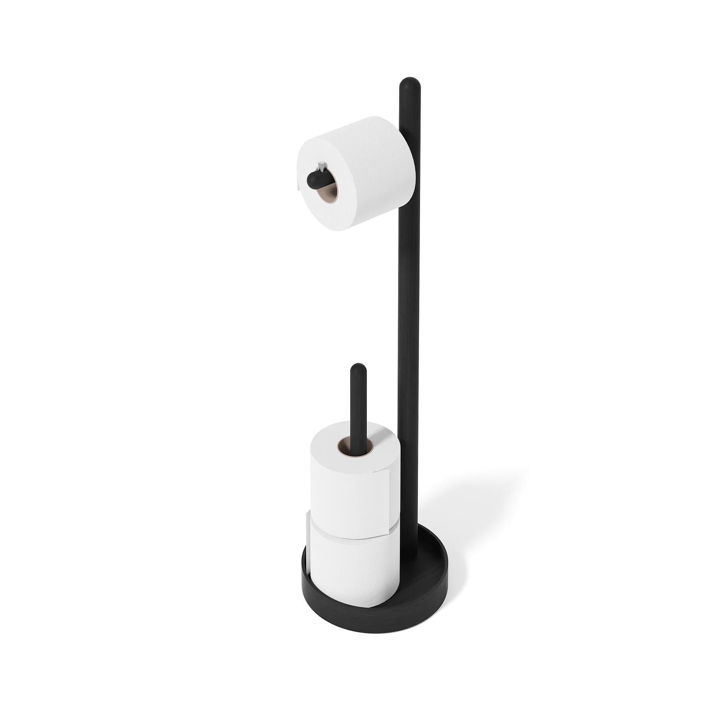 Wireworks Freestanding Roll Holder Yoku Dark Oak