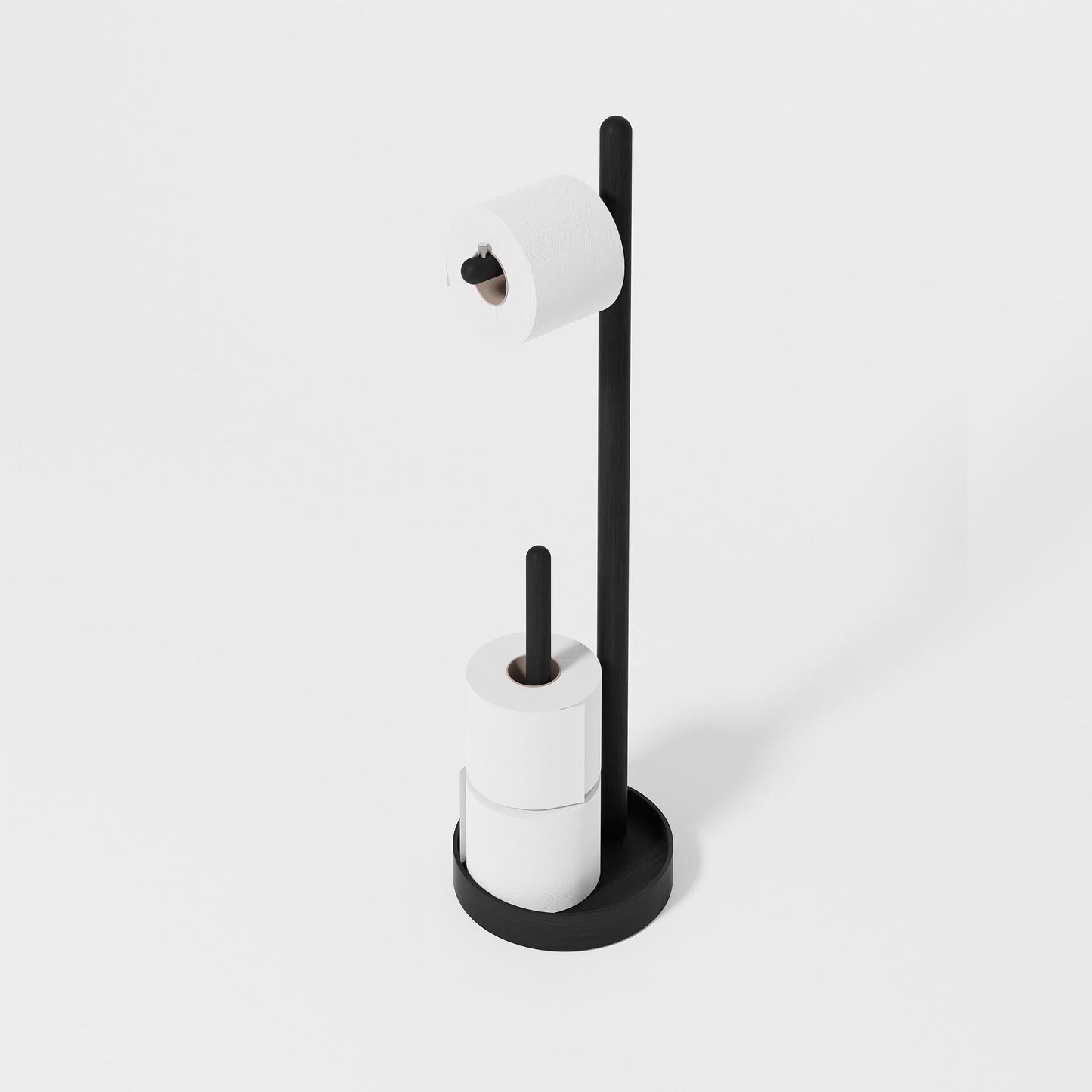 Wireworks Freestanding Roll Holder Yoku Dark Oak