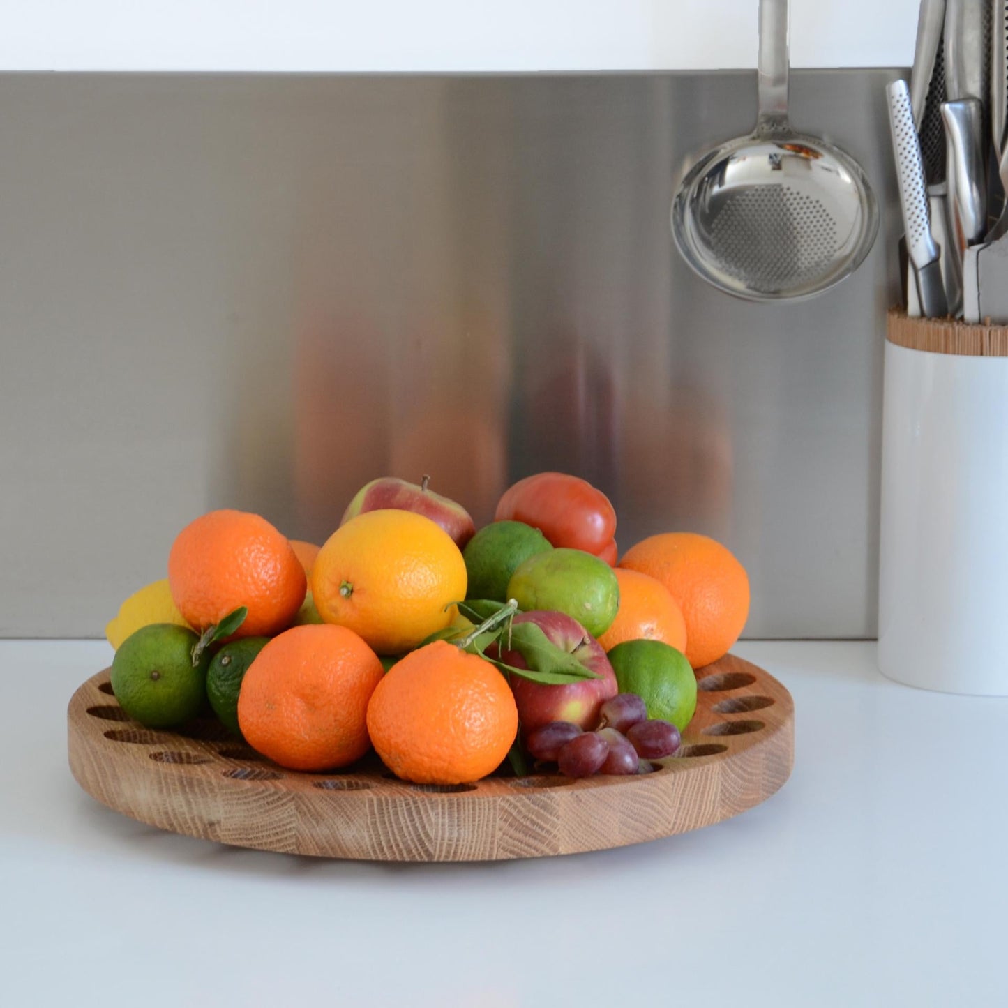 Wireworks Fruit Bowl Geo Oak