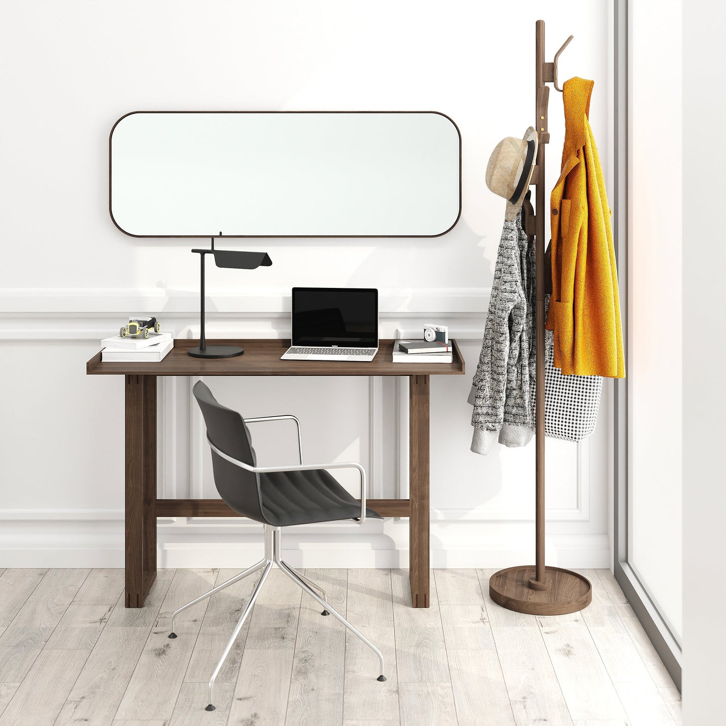 Wireworks Wall Mirror Gaze Walnut