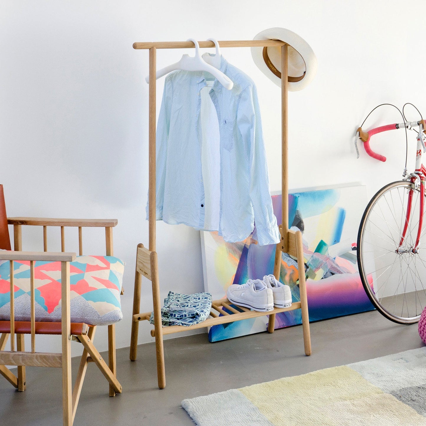 Wireworks Clothes Rail Hang Up Oak