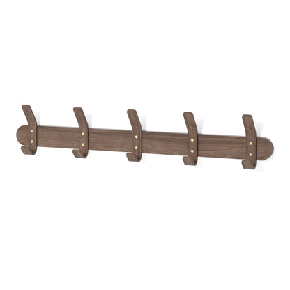 Wireworks Wall Hooks Left Hook 5 Walnut