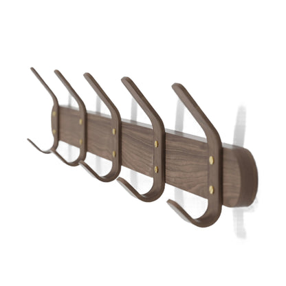 Wireworks Wall Hooks Left Hook 5 Walnut