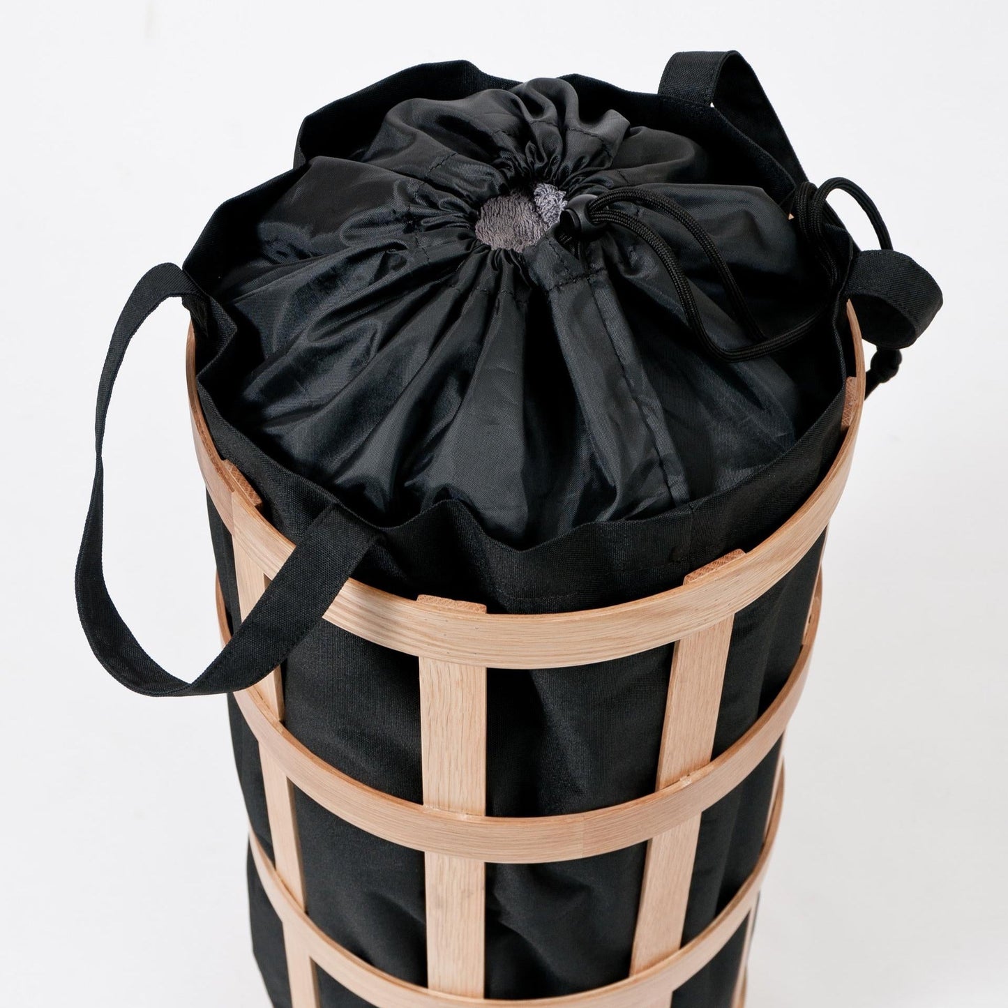Wireworks Laundry Basket Cage Oak / Black