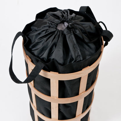 Wireworks Laundry Basket Cage Oak / Black