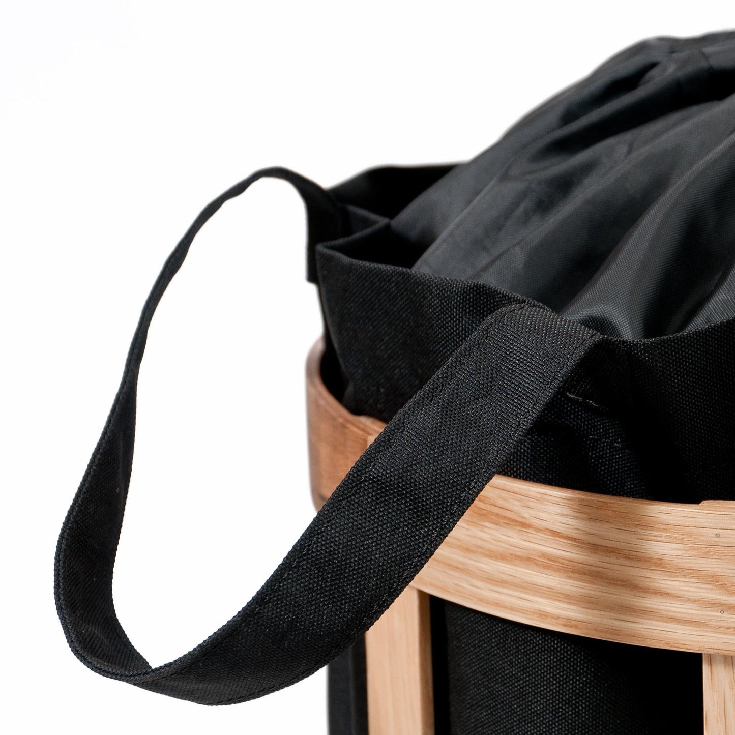 Wireworks Laundry Basket Cage Oak / Black