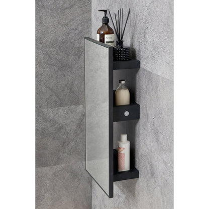 Wireworks Wall Mirror 3 Tray Slimline Dark Oak