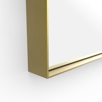 Origins Living Newington Rectangular Mirror 60x80cm Brushed Brass