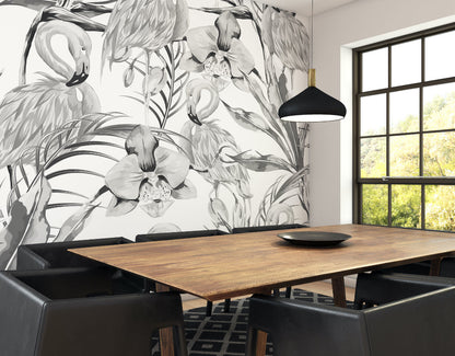Origin Murals Paradise Flamingo Noir 300cm X 240cm