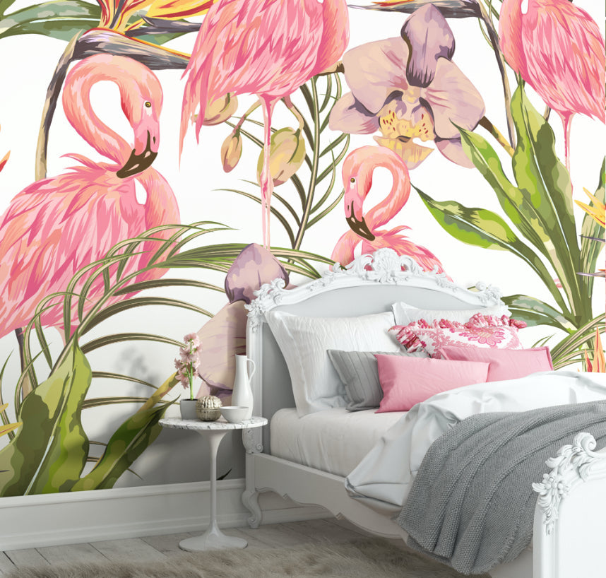 Origin Murals Paradise Flamingo Watermelon 300cm X 240cm