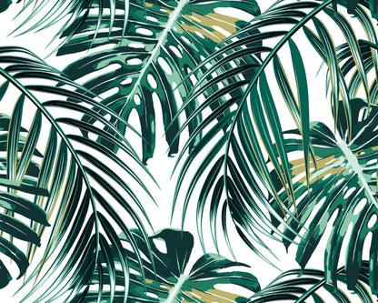 Origin Murals Tropical Leaves Emerald 350cm X 280cm