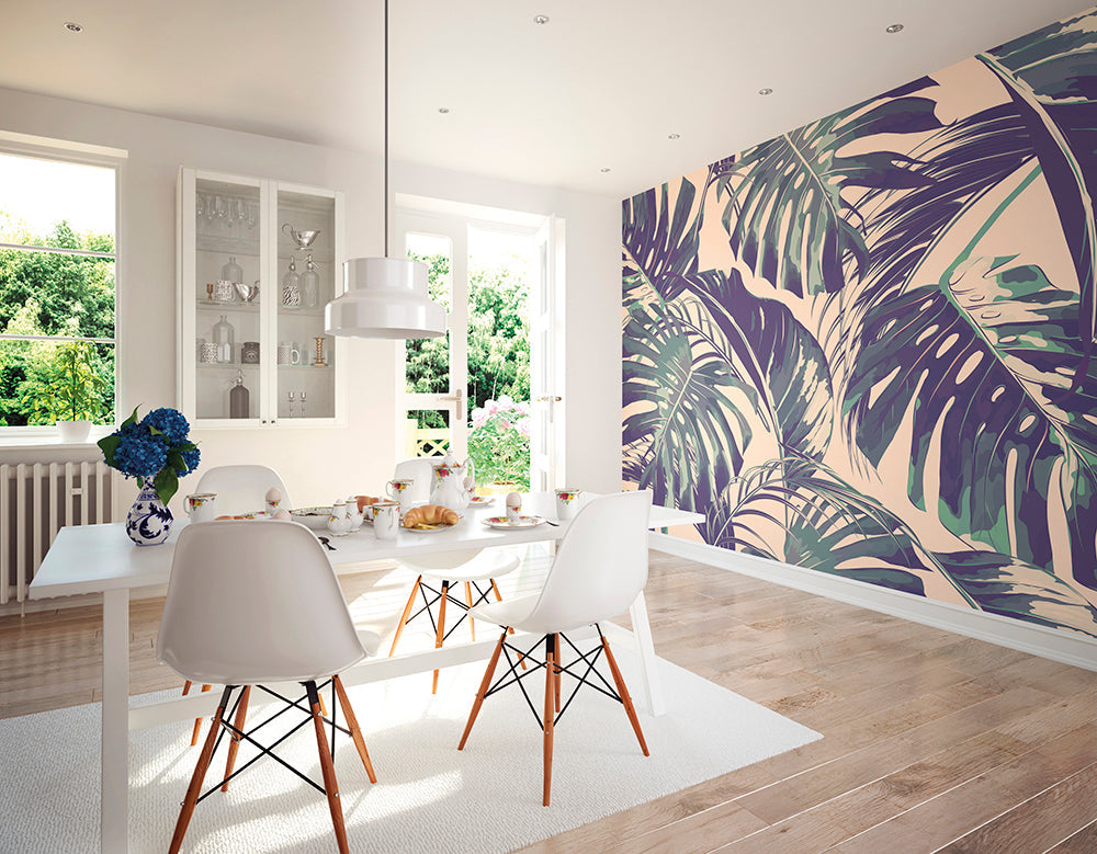 Origin Murals Palm Leaves Blush Jade 300cm X 240cm