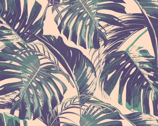 Origin Murals Palm Leaves Blush Jade 300cm X 240cm