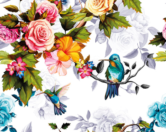 Origin Murals Hummingbird Garden Multi 350cm X 280cm