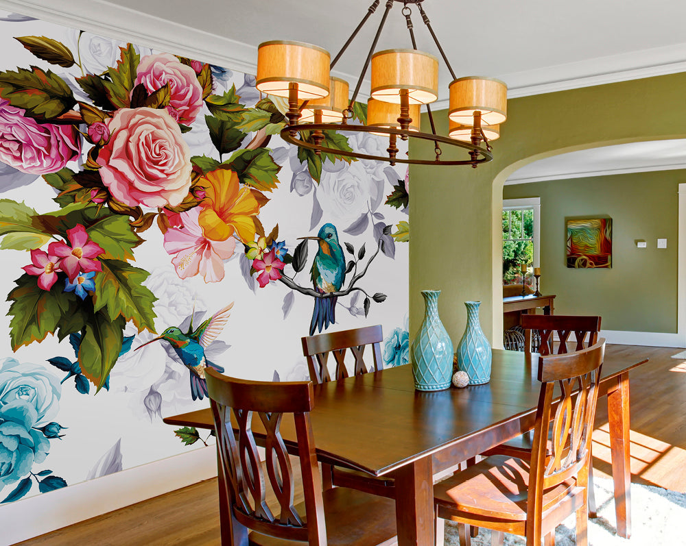 Origin Murals Hummingbird Garden Multi 300cm X 240cm