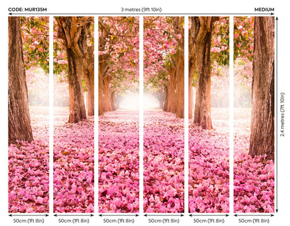 Origin Murals Blossom Trees Rose Pink 300cm X 240cm