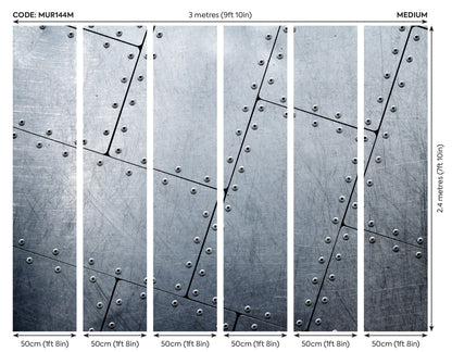 Origin Murals Tiled Metal Steel 300cm X 240cm