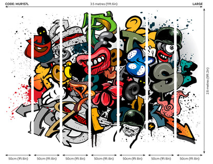 Origin Murals Spray Paint Multi 350cm X 280cm