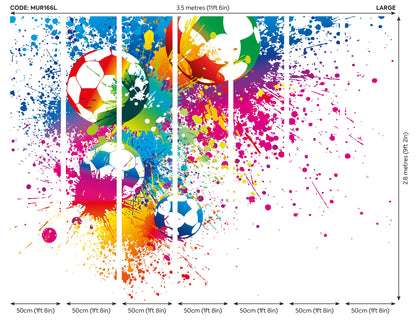 Origin Murals Football Splash Multi 350cm X 280cm