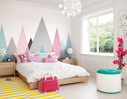 Origin Murals Abstract Mountains Pastel 350cm X 280cm