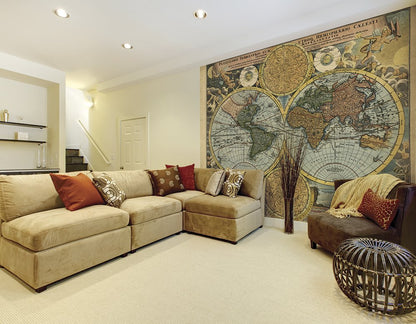 Origin Murals Vintage Map Antique 350cm X 280cm