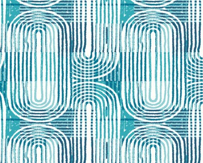 Origin Murals Curved Line Texture Blue 350cm X 280cm