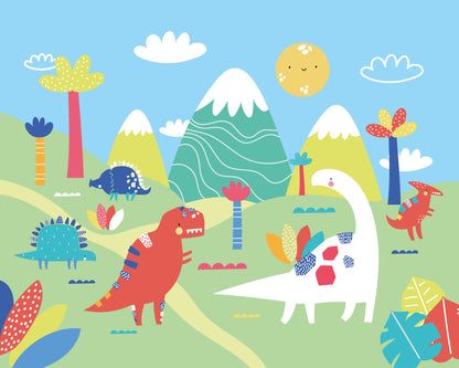 Origin Murals Dinosaur Land Green 350cm X 280cm