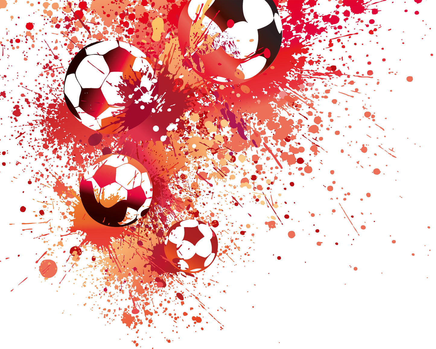 Origin Murals Football Splash Red 350cm X 280cm