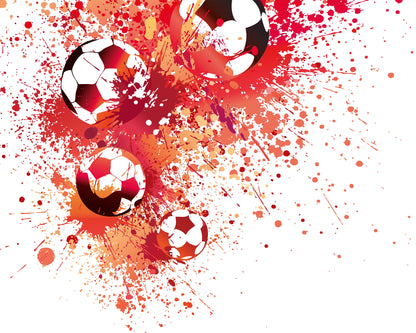 Origin Murals Football Splash Red 350cm X 280cm