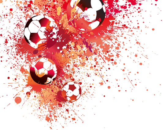 Origin Murals Football Splash Red 350cm X 280cm