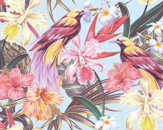 Origin Murals Birds And Flowers Multi 300cm X 240cm