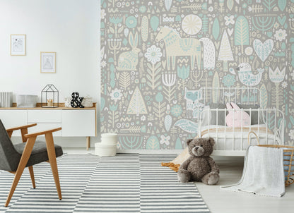 Origin Murals Classic Rose Design Natural 300cm X 240cm