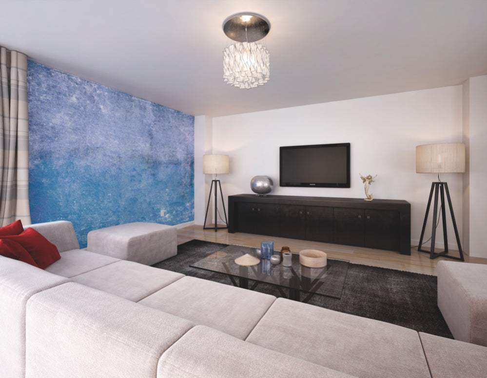 Origin Murals Grunge Distressed Effect Blue 300cm X 240cm