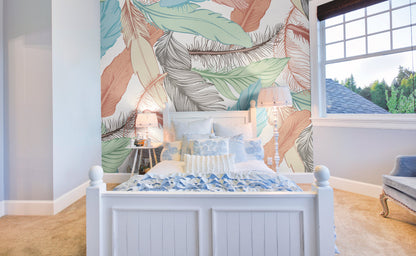 Origin Murals Oversized Feathers Multi 300cm X 240cm