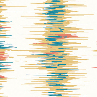Origin Murals Linear Stripe Teal Blue Orange 350cm X 280cm