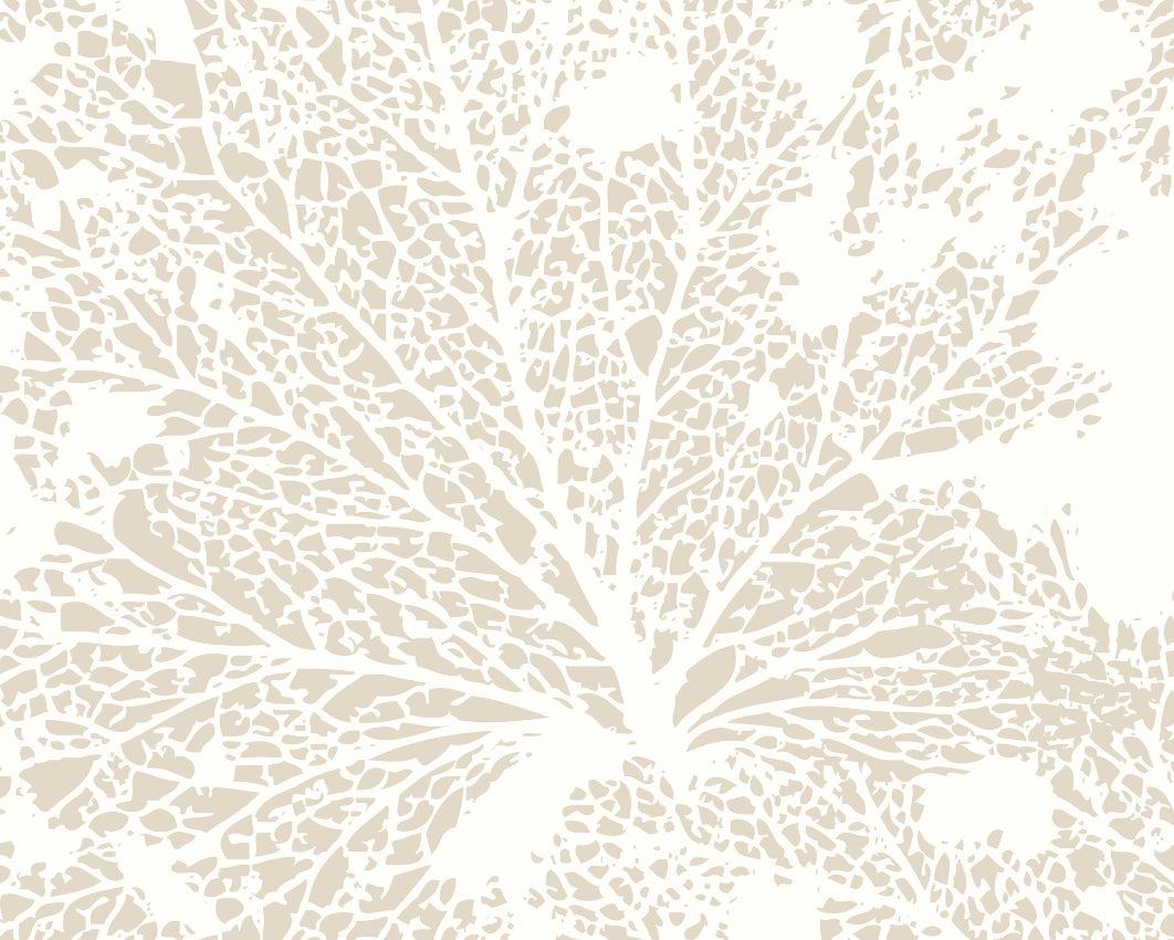 Origin Murals Skeleton Leaf Natural Linen 300cm X 240cm