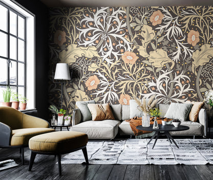 Origin Murals Trailing Seaweed Garden Charcoal 300cm X 240cm