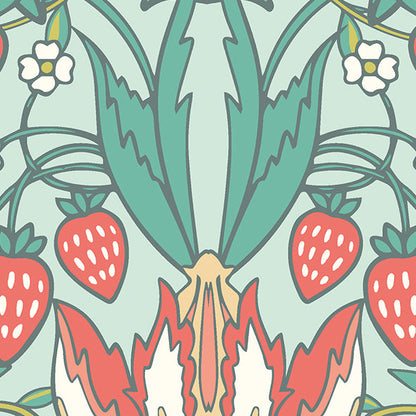 Origin Murals Birds Fruit And Foliage Duck Egg 300cm X 240cm