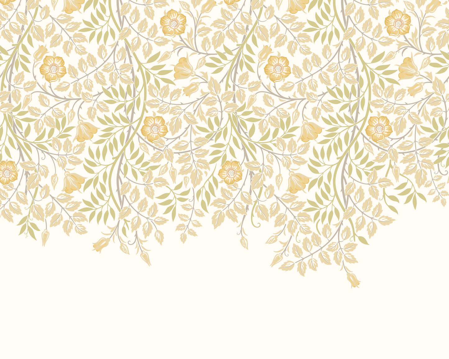 Origin Murals Cascading Rosehip Gold And Olive 300cm X 240cm