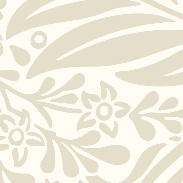 Origin Murals Trailing Ferns Stone And Linen 350cm X 280cm
