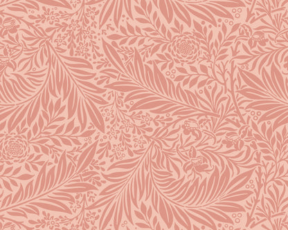 Origin Murals Trailing Ferns Warm Coral 350cm X 280cm