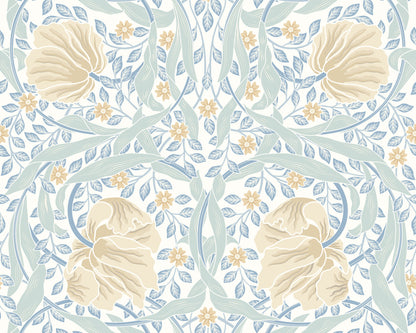 Origin Murals Flower Circle Soft Blue 350cm X 280cm